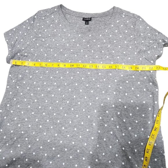 Torrid Classic Crew Tee Triblend Jersey Grey White Polka Dot Plus Size 5X - Picture 5 of 7